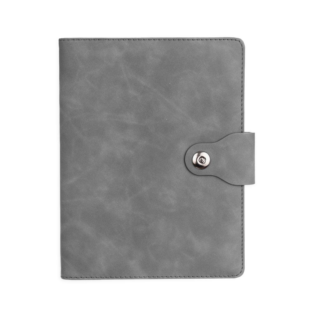 Caderno fichário pu PA2269 na cor Cinza, brinde personalizado Sky Brindes
