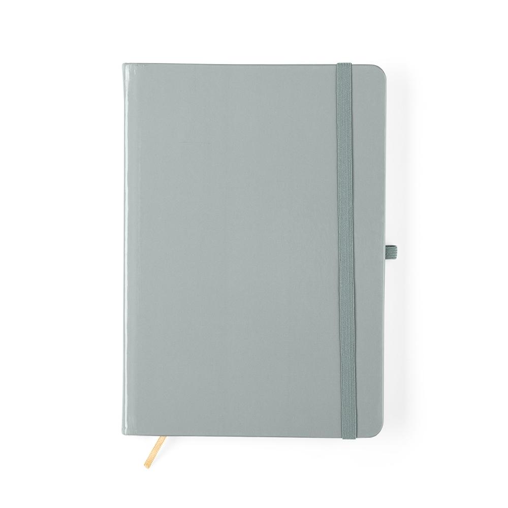 Caderneta laminada com pauta PA2270 na cor Cinza, brinde personalizado Sky Brindes