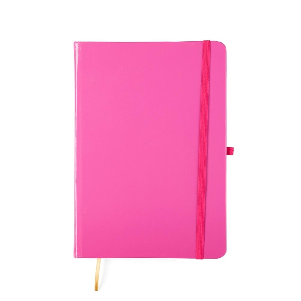 Caderneta laminada com pauta PA2270 na cor Rosa, brinde personalizado Sky Brindes