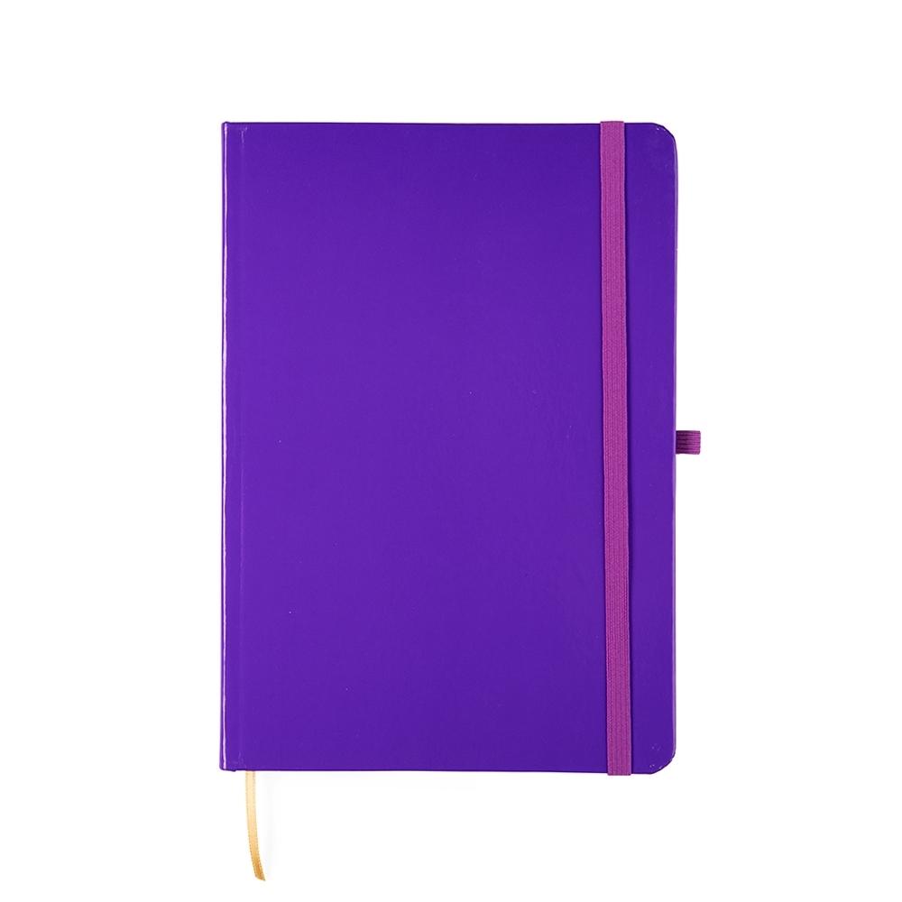 Caderneta laminada com pauta PA2270 na cor Roxo, brinde personalizado Sky Brindes