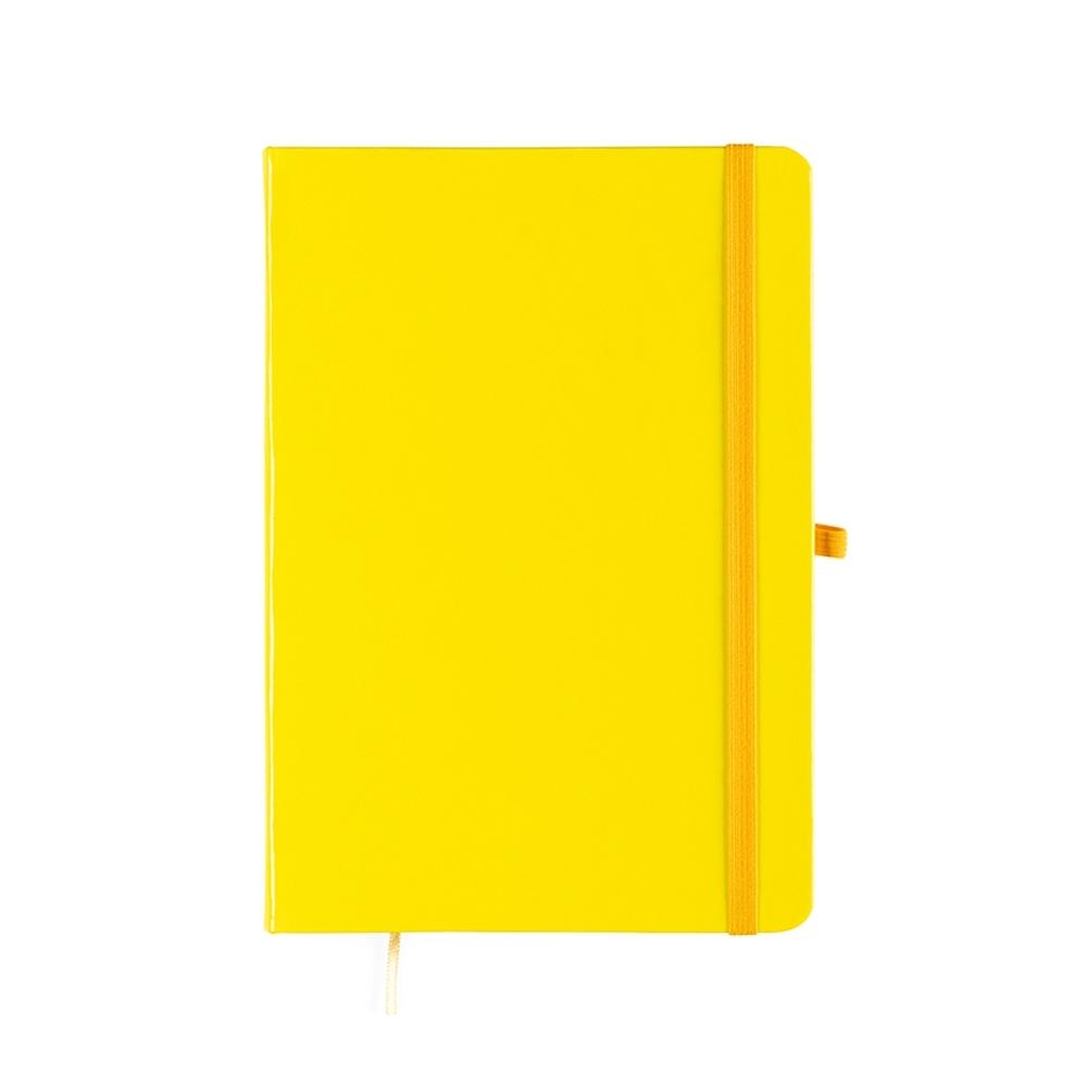 Caderneta laminada sem pauta PA2271 na cor Amarelo, brinde personalizado Sky Brindes