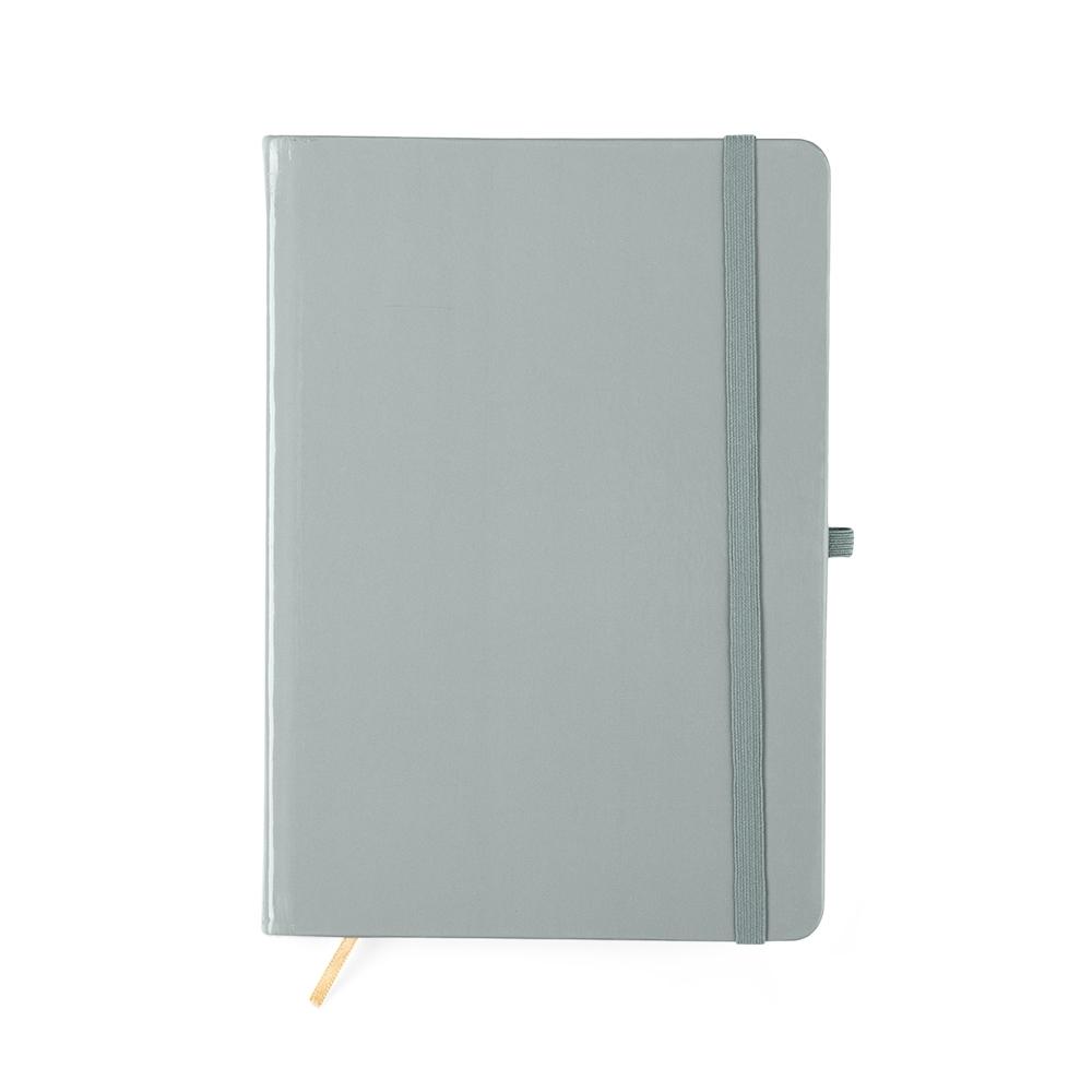 Caderneta laminada sem pauta PA2271 na cor Cinza, brinde personalizado Sky Brindes