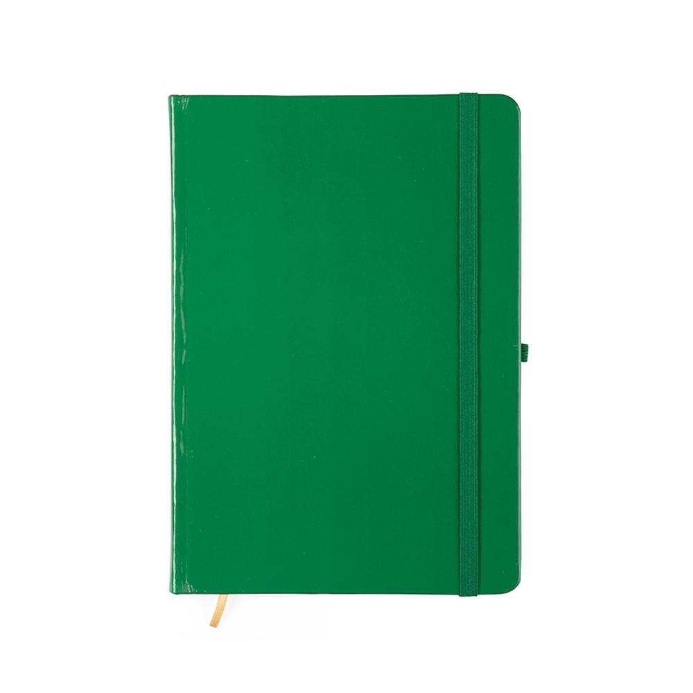 Caderneta laminada sem pauta PA2271 na cor Verde, brinde personalizado Sky Brindes