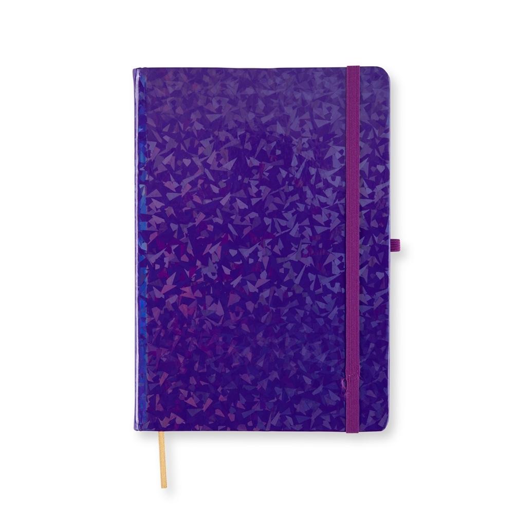 Caderneta holográfica com pauta PA2272 na cor Roxo, brinde personalizado Sky Brindes