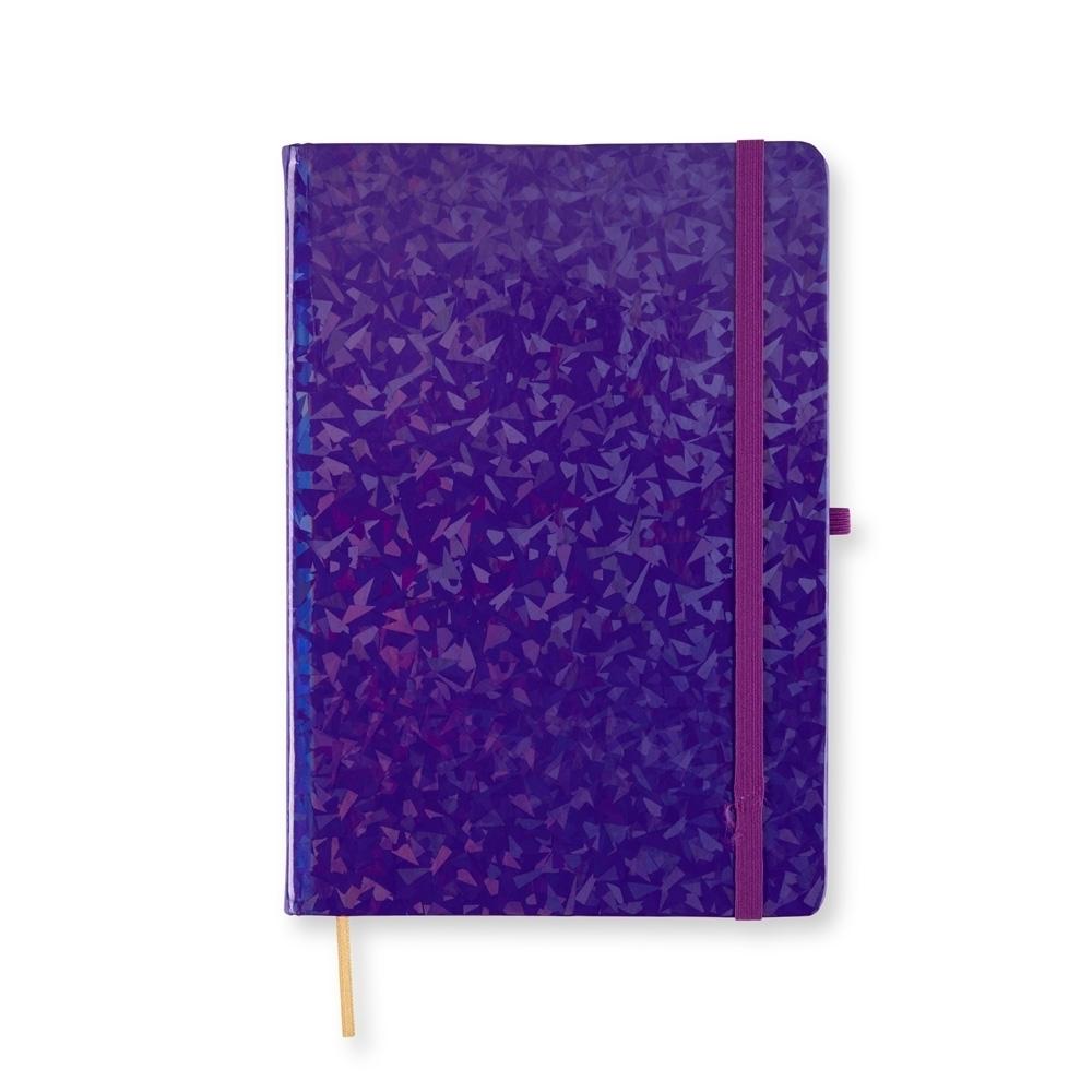 Caderneta holográfica sem pauta PA2273 na cor Roxo, brinde personalizado Sky Brindes