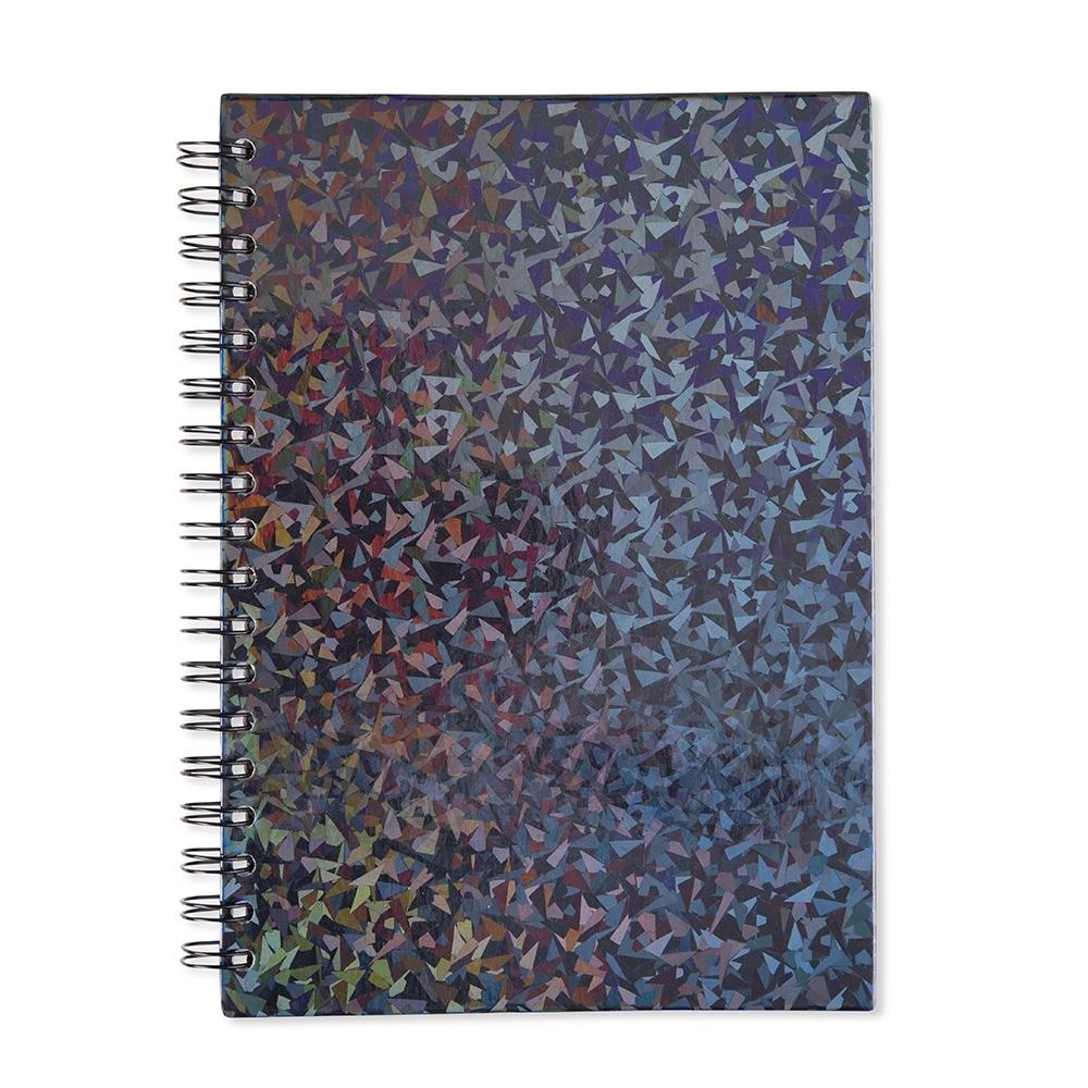 Caderno holográfico com pauta PA2275 na cor Preto, brinde personalizado Sky Brindes