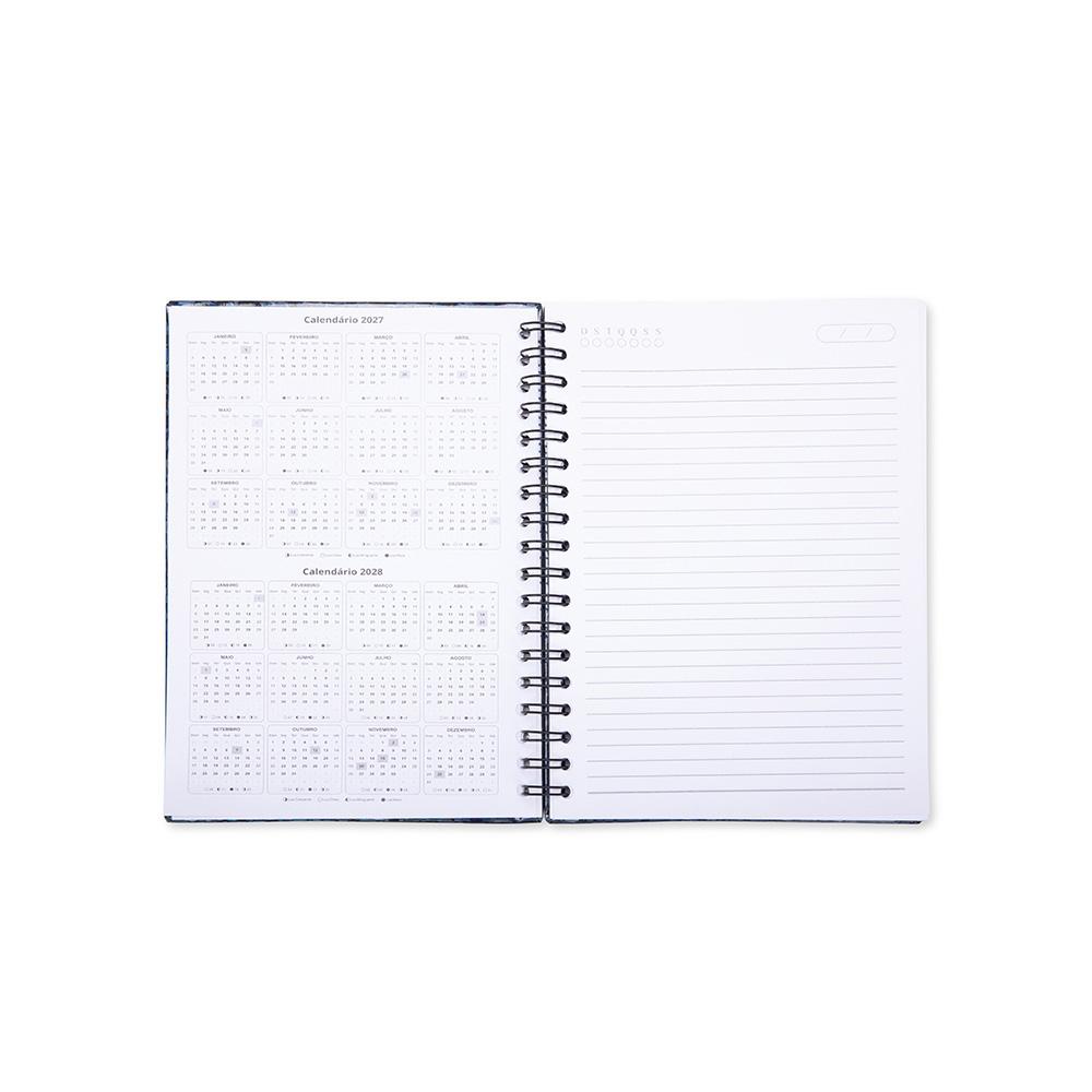 Caderno holográfico com pauta PA2275 na cor Preto, brinde personalizado Sky Brindes