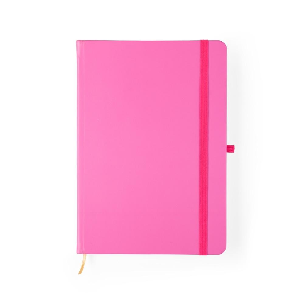 Caderneta fosca sem pauta PA2277 na cor Rosa, brinde personalizado Sky Brindes