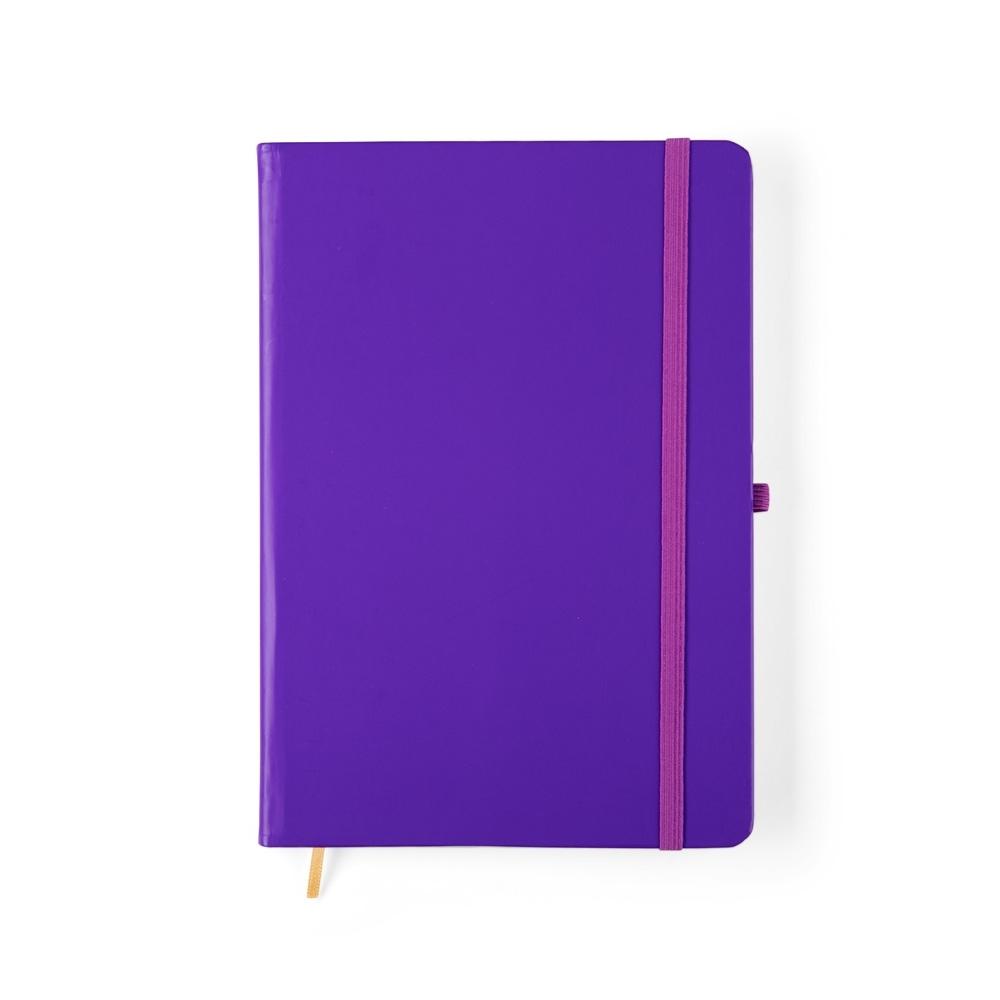 Caderneta fosca sem pauta PA2277 na cor Roxo, brinde personalizado Sky Brindes