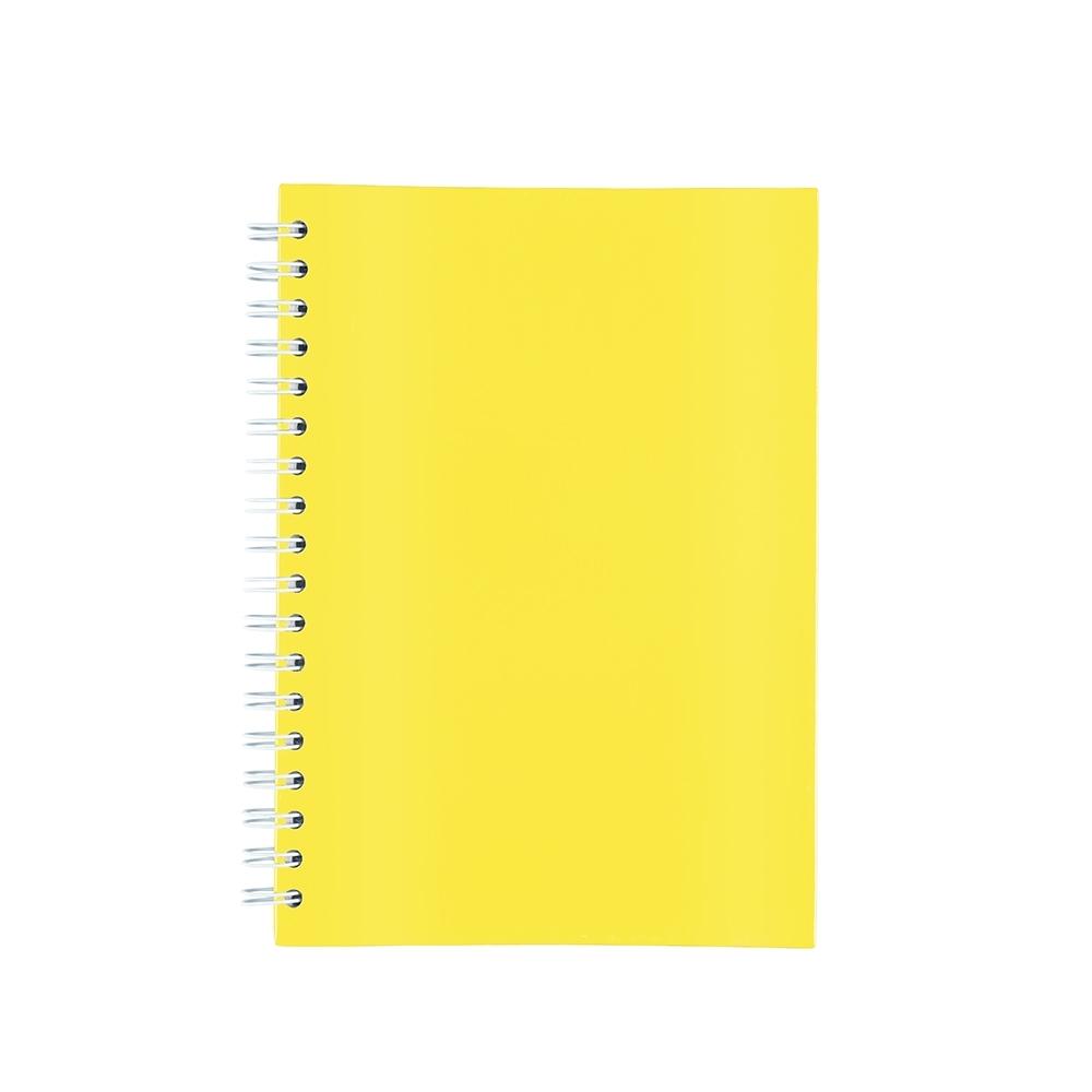 Caderno laminado com pauta PA2278 na cor Amarelo, brinde personalizado Sky Brindes