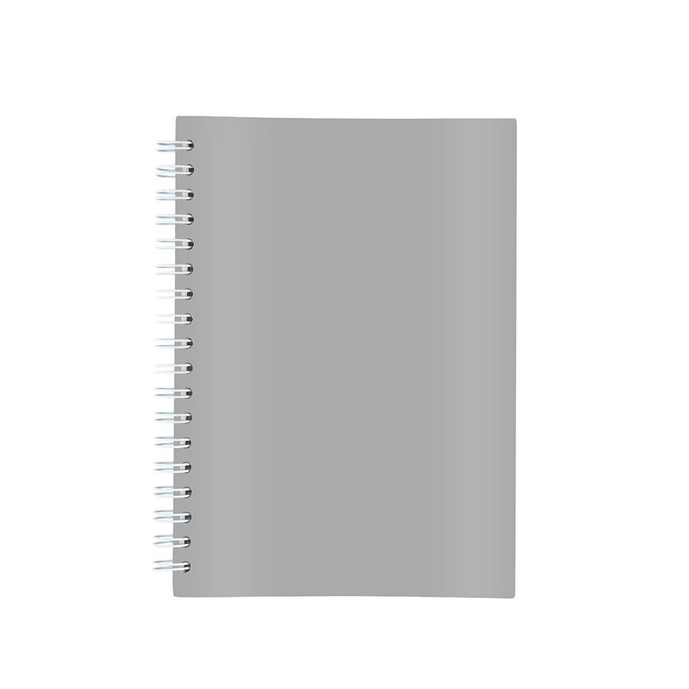 Caderno laminado com pauta PA2278 na cor Cinza, brinde personalizado Sky Brindes