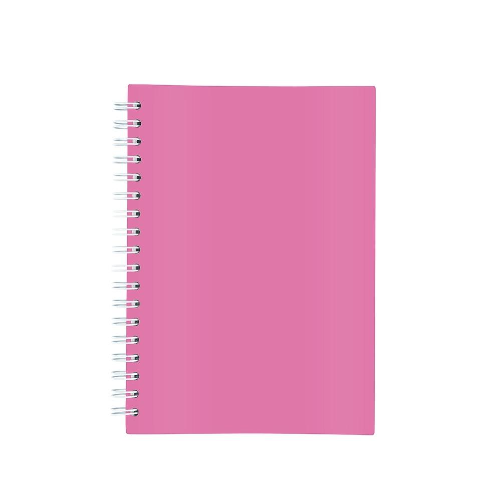 Caderno laminado com pauta PA2278 na cor Rosa, brinde personalizado Sky Brindes