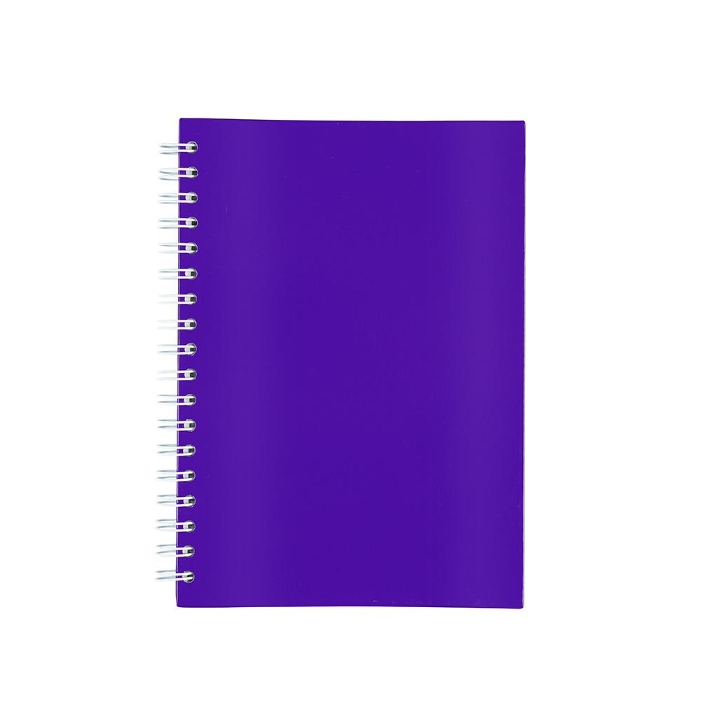 Caderno laminado com pauta PA2278 na cor Roxo, brinde personalizado Sky Brindes