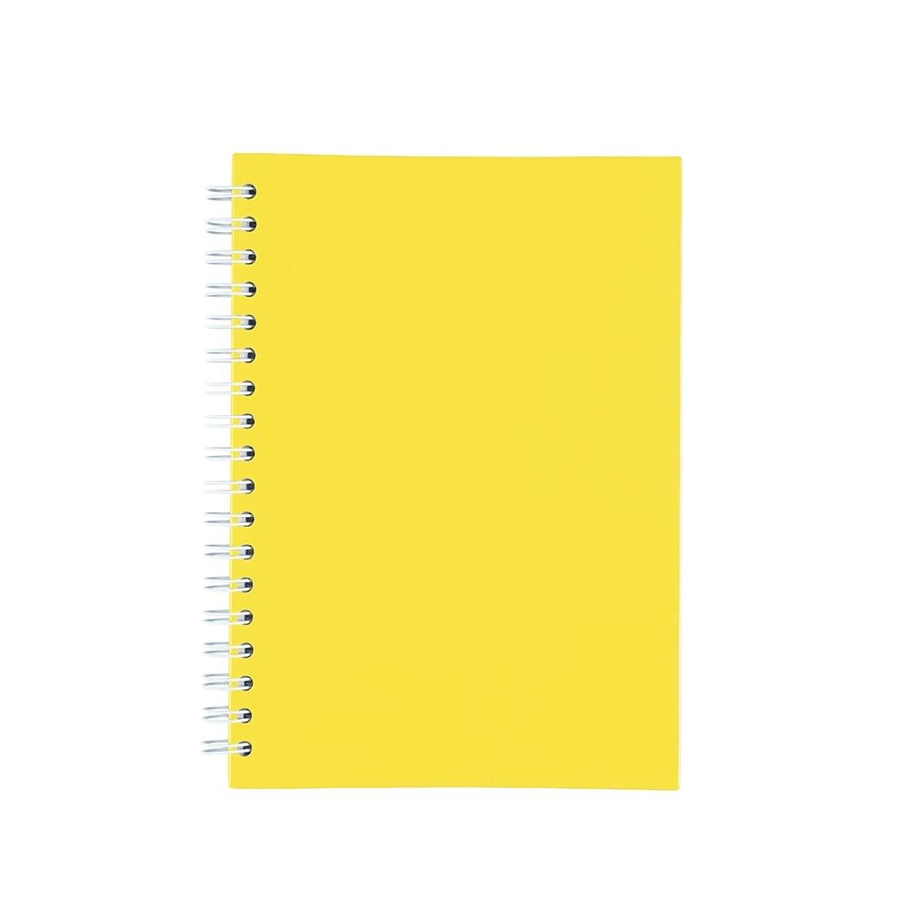 Caderno capa fosca com pauta PA2279 na cor Amarelo, brinde personalizado Sky Brindes