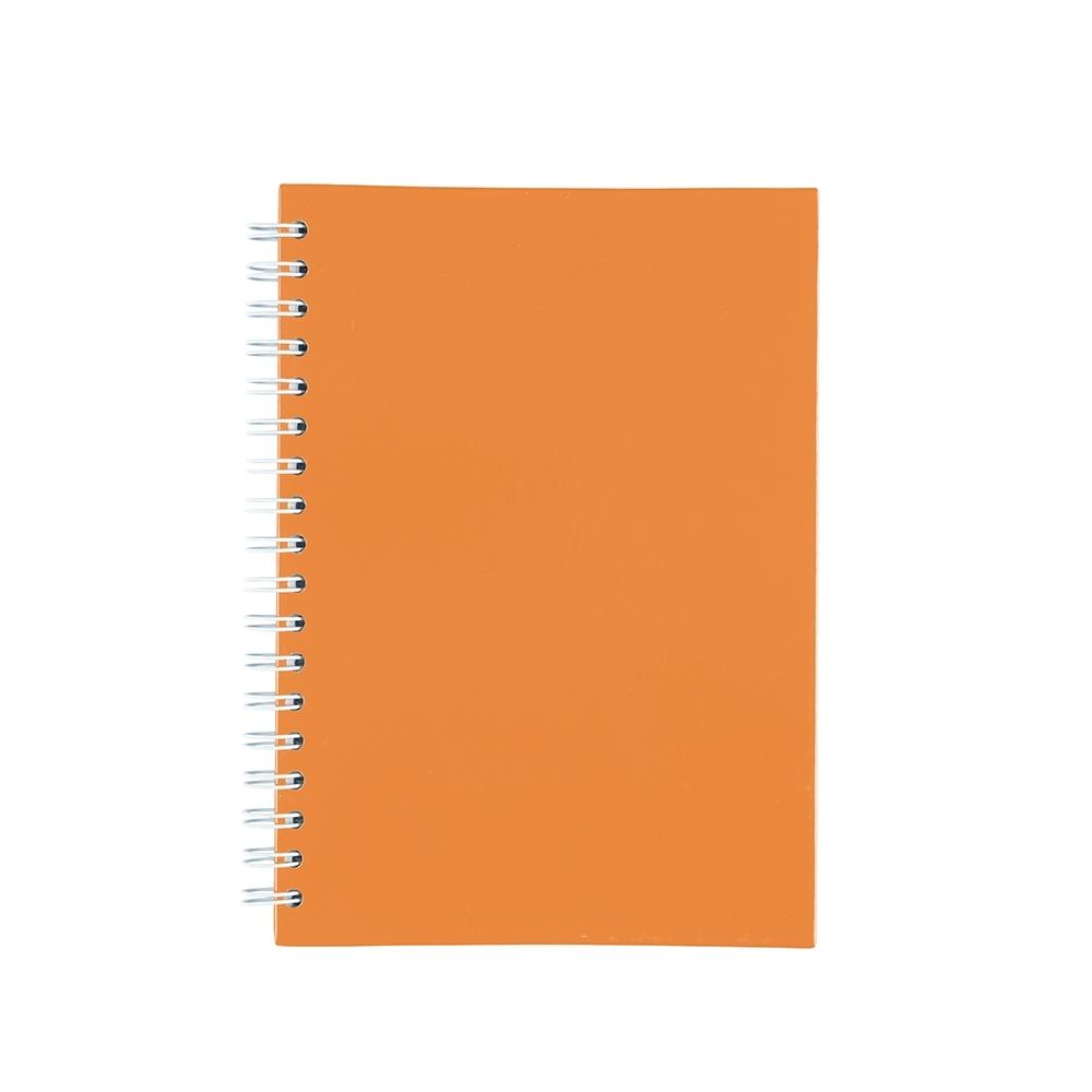 Caderno capa fosca com pauta PA2279 na cor Laranja, brinde personalizado Sky Brindes