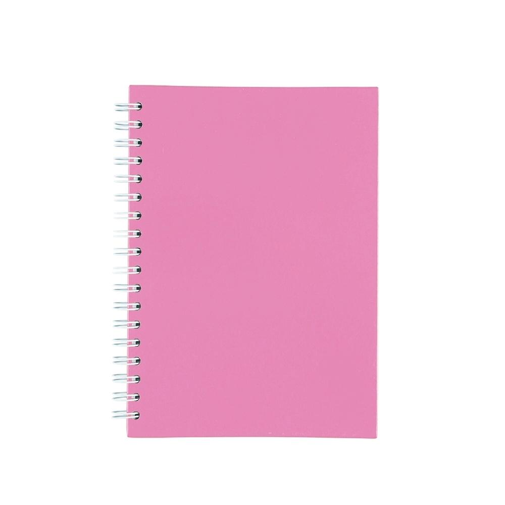 Caderno capa fosca com pauta PA2279 na cor Rosa, brinde personalizado Sky Brindes