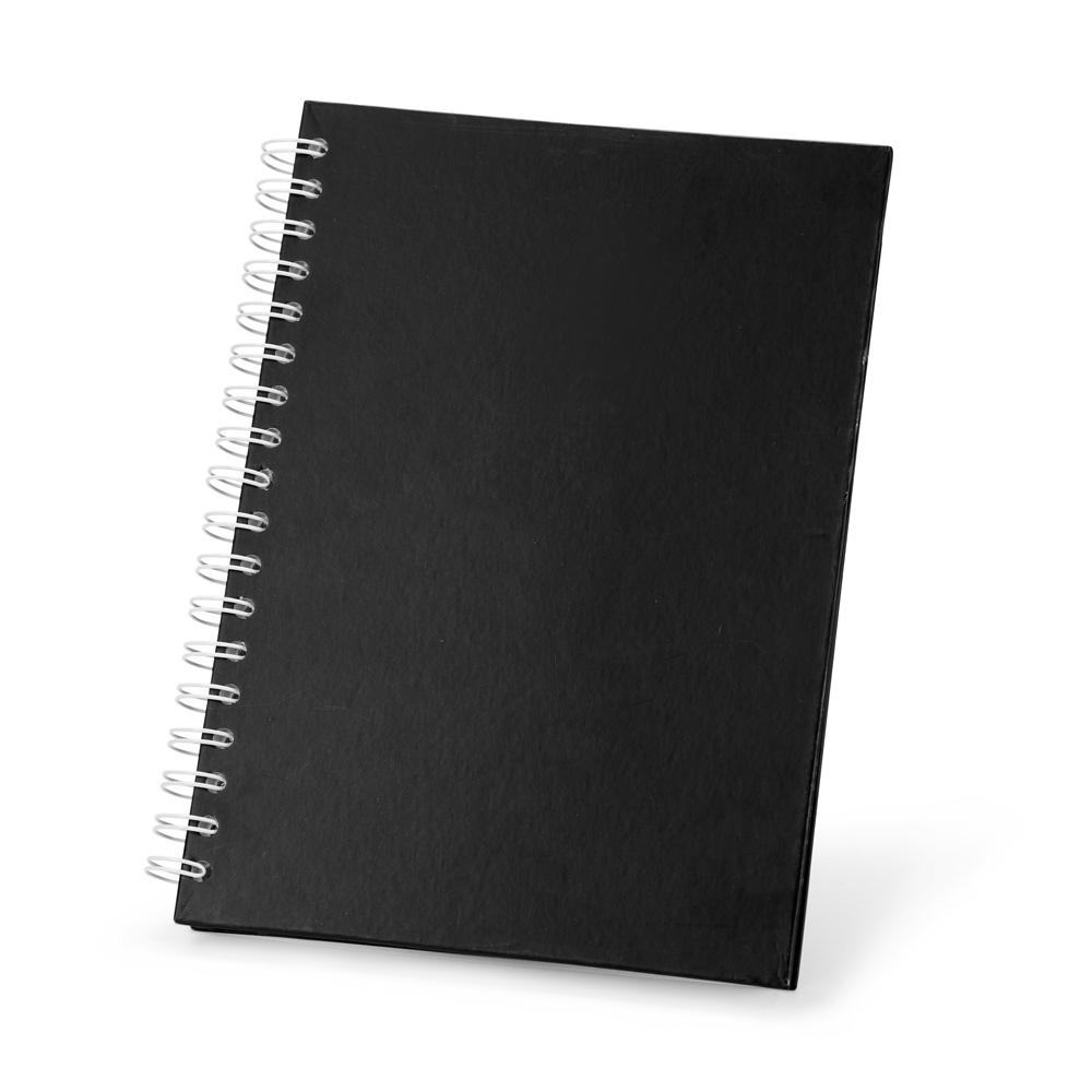 Caderno capa fosca com pauta PA2279 na cor Cinza, brinde personalizado Sky Brindes