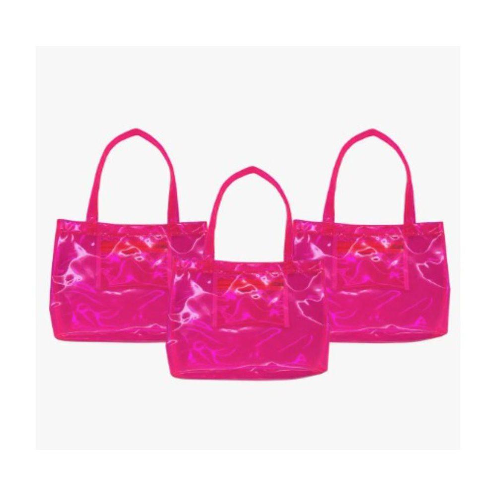 Sacola Allclear Bolso Frontal 437x392mm Rosa PR1891 na cor Único, brinde personalizado Sky Brindes