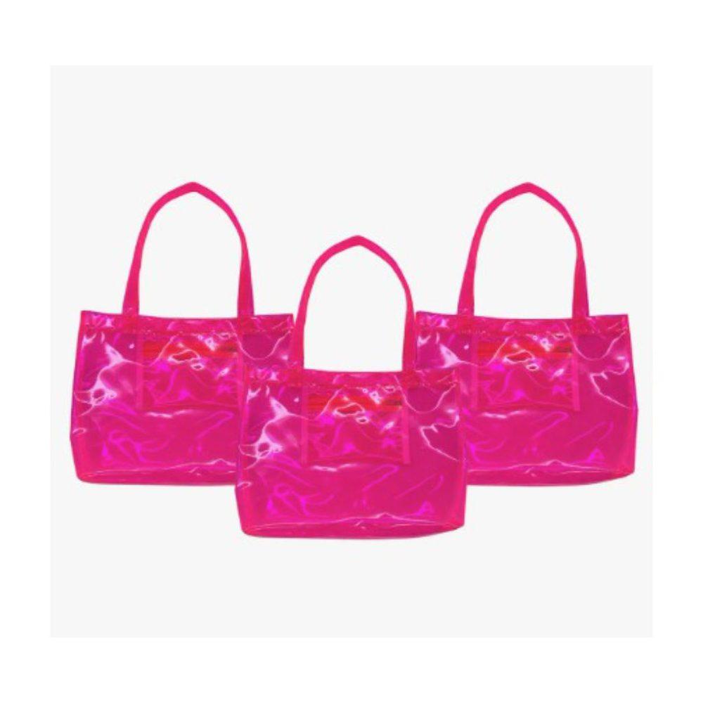 Sacola Allclear Bolso Frontal 437x392mm Rosa PR1891 na cor Único, brinde personalizado Sky Brindes