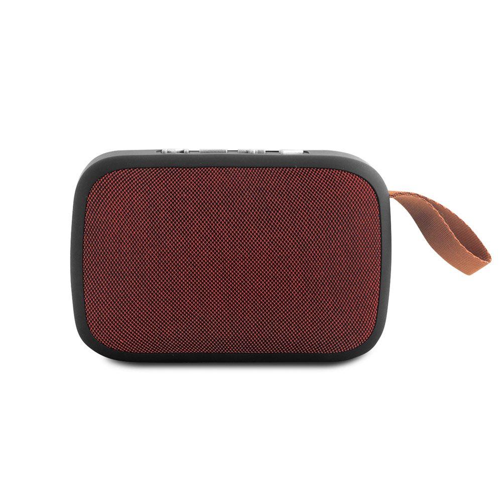 Caixa de som c microfone TE0023 na cor Vermelho, brinde personalizado Sky Brindes