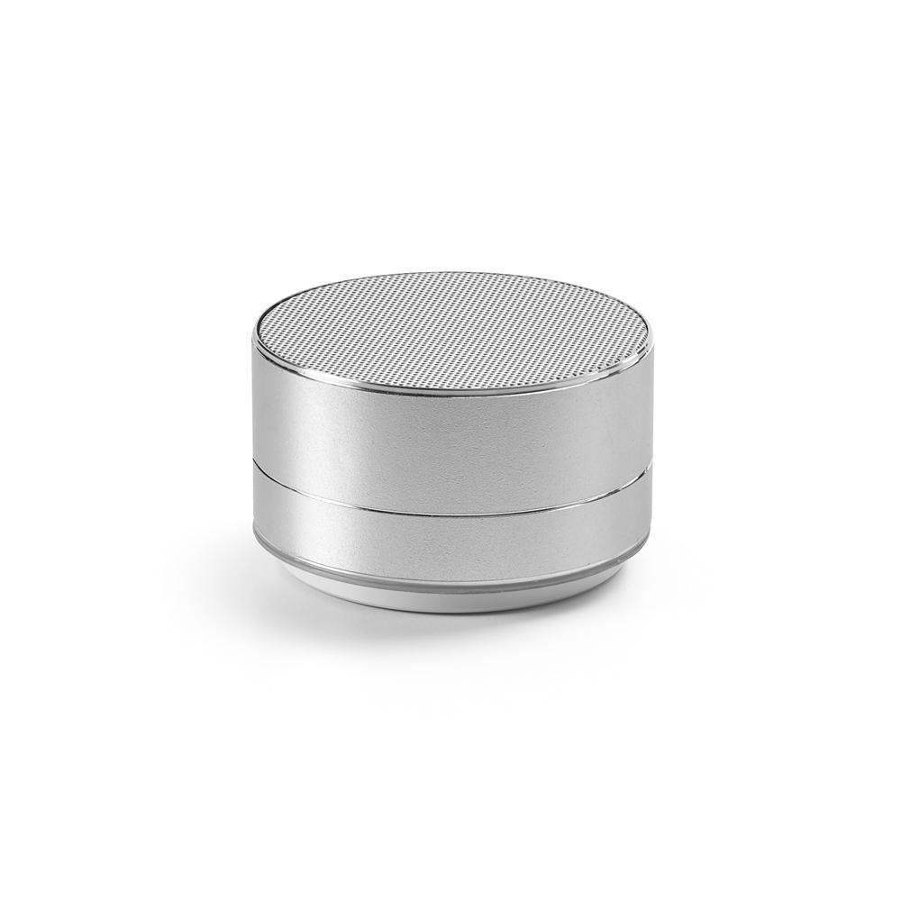 Caixa de som c microfone TE0145 na cor Prata, brinde personalizado Sky Brindes