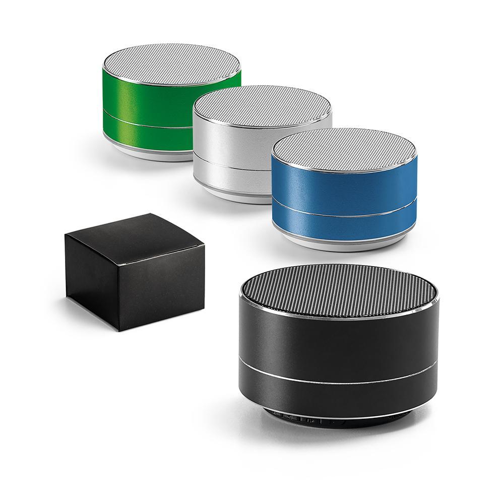 Caixa de som c microfone TE0145 na cor Azul, brinde personalizado Sky Brindes
