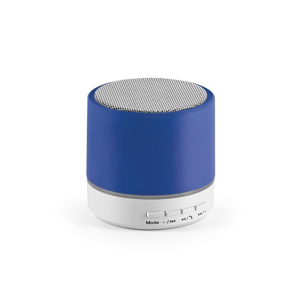 Caixa de som c microfone TE0146 na cor Azul, brinde personalizado Sky Brindes