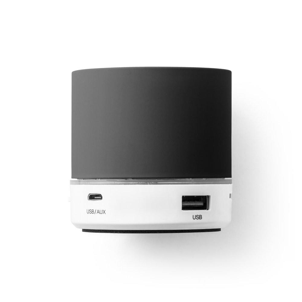 Caixa de som c microfone TE0146 na cor Preto, brinde personalizado Sky Brindes