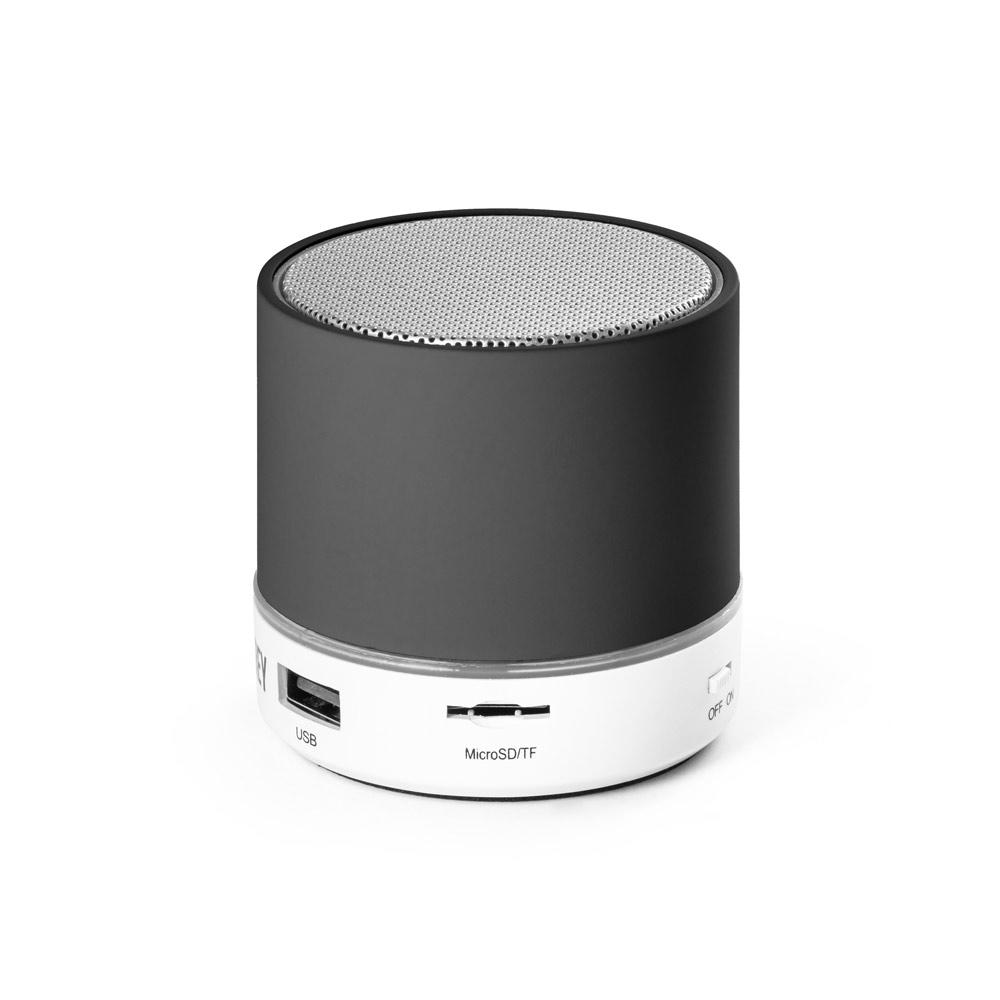 Caixa de som c microfone TE0146 na cor Preto, brinde personalizado Sky Brindes