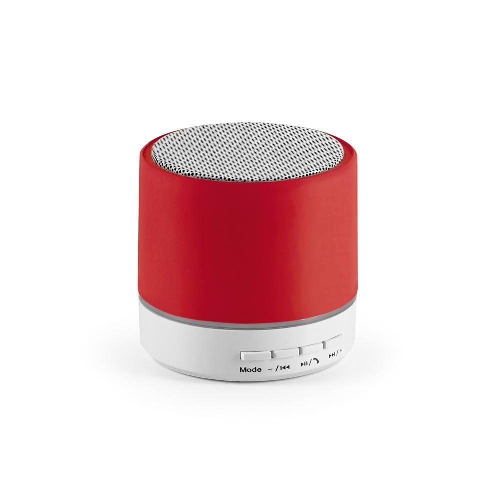 Caixa de som c microfone TE0146 na cor Vermelho, brinde personalizado Sky Brindes
