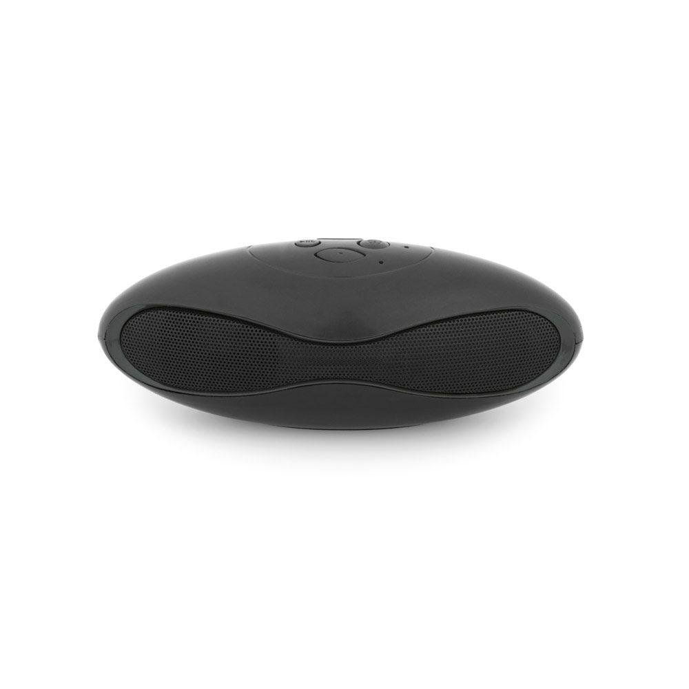 Caixa de som c microfone TE0160 na cor Preto, brinde personalizado Sky Brindes