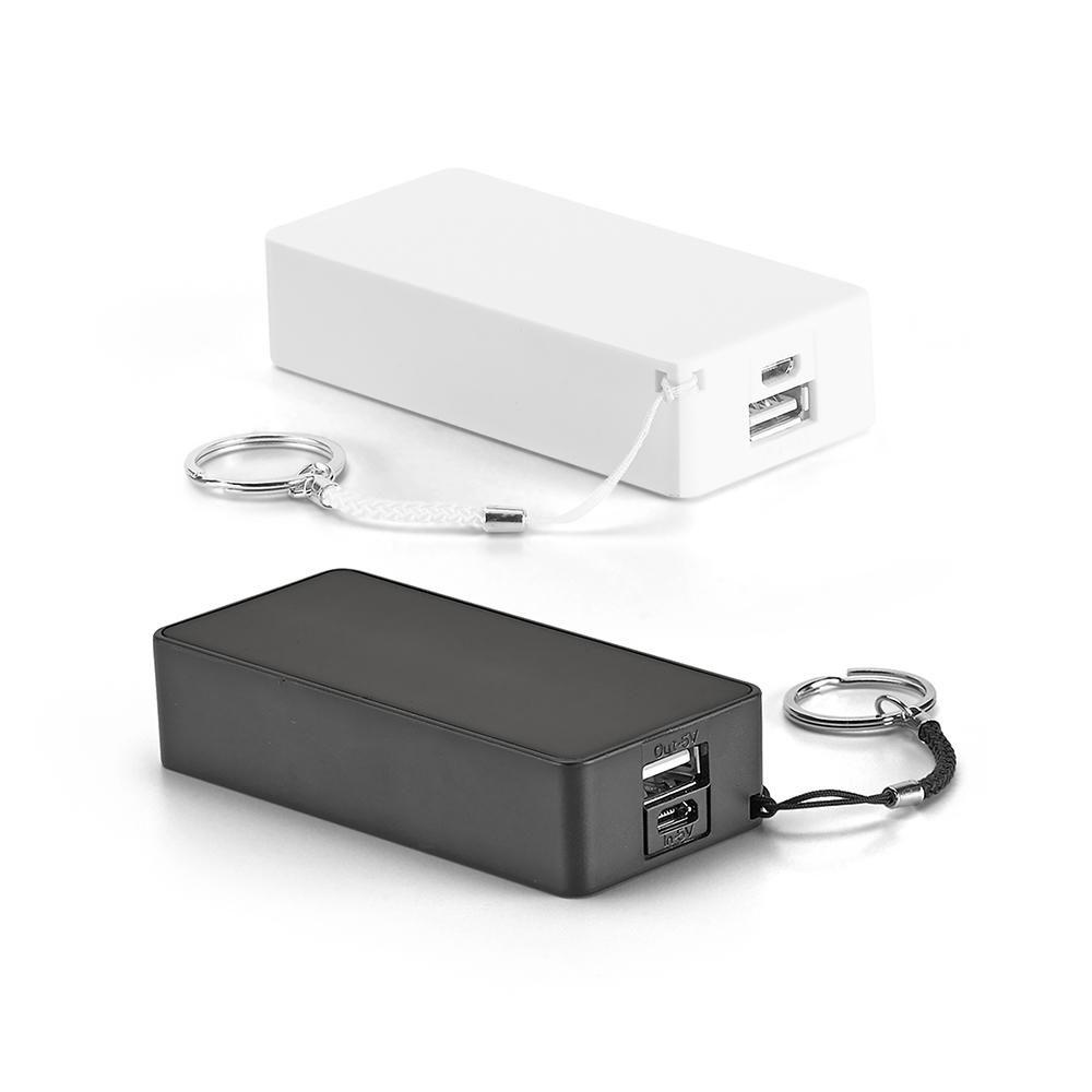 Bateria portátil 4.000mAh TE0172 na cor Branco, brinde personalizado Sky Brindes