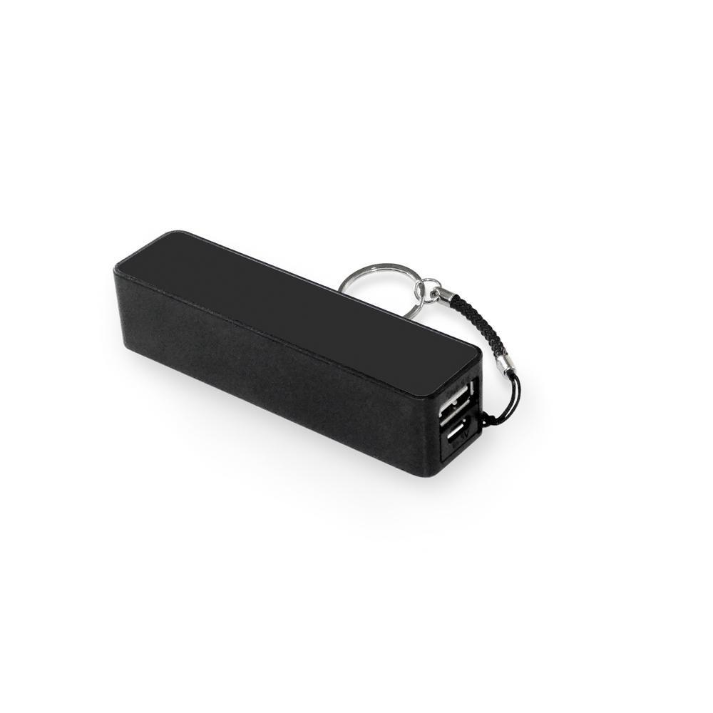 Bateria portátil 2.000mAh TE0175 na cor Preto, brinde personalizado Sky Brindes