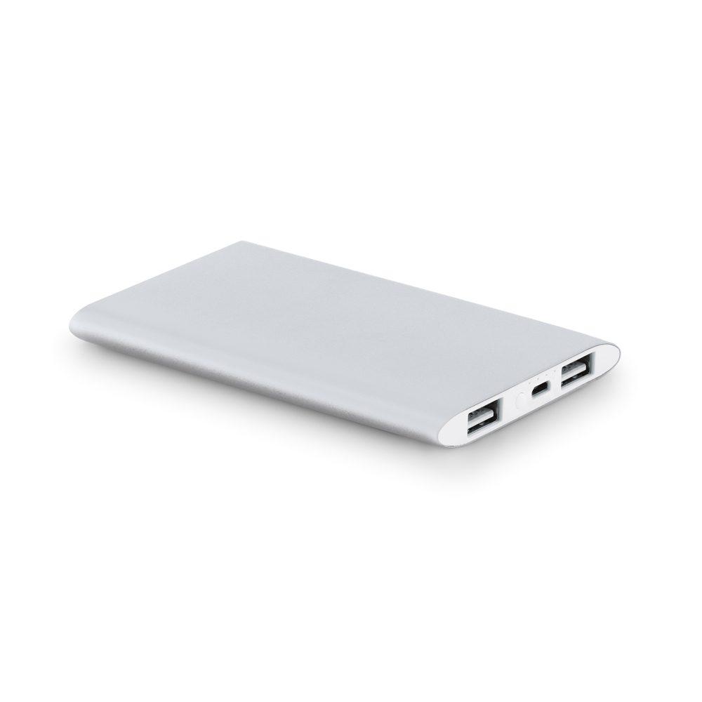 Bateria 7.600mAh TE0183 na cor Prata, brinde personalizado Sky Brindes