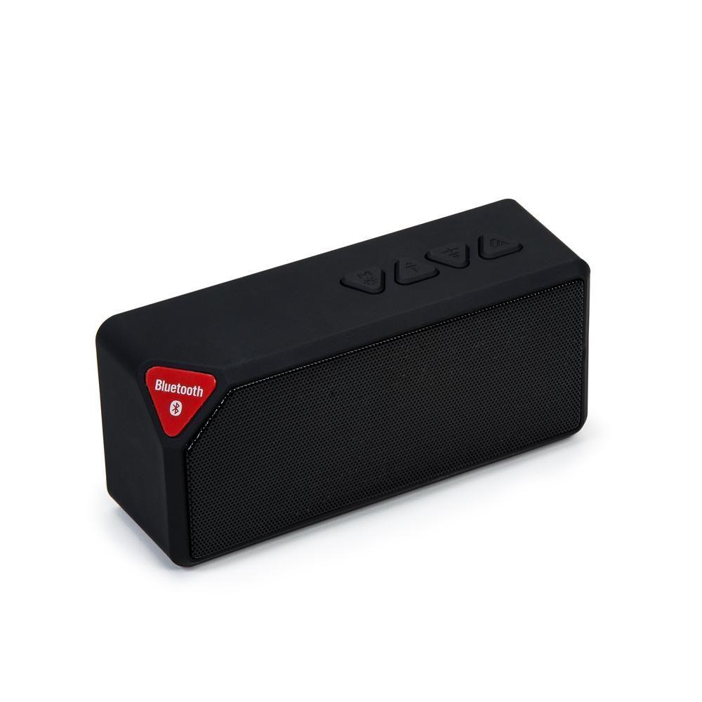 Caixa de som c microfone TE0282 na cor Preto, brinde personalizado Sky Brindes