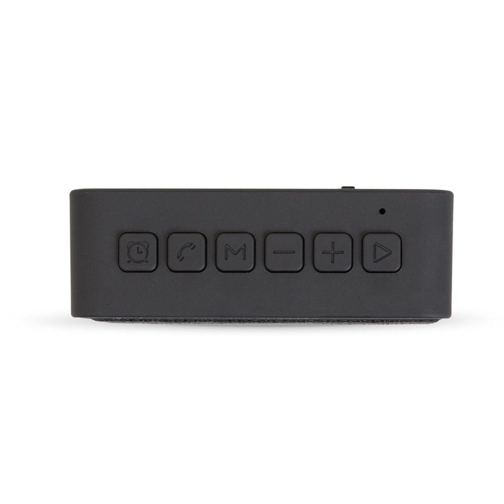 Caixa de som c relógio TE0328 na cor Preto, brinde personalizado Sky Brindes