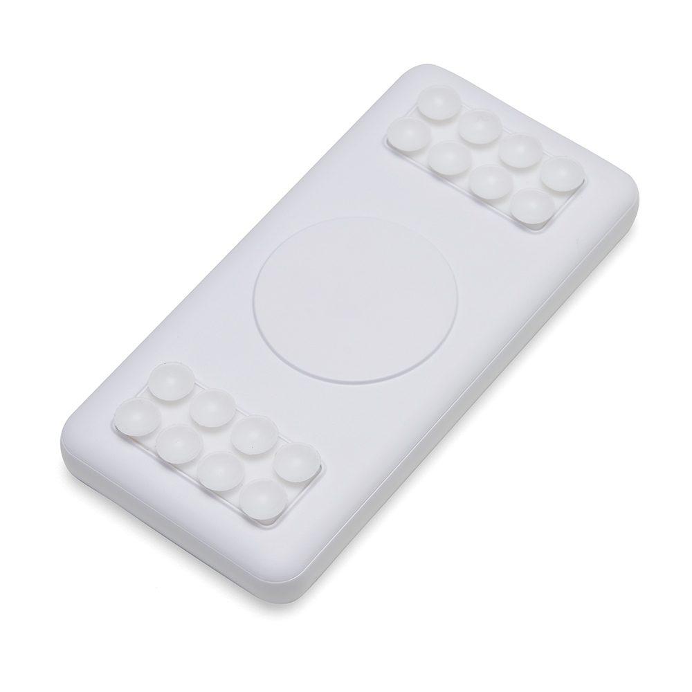 Carregador 10.000mAh TE1127 na cor Branco, brinde personalizado Sky Brindes