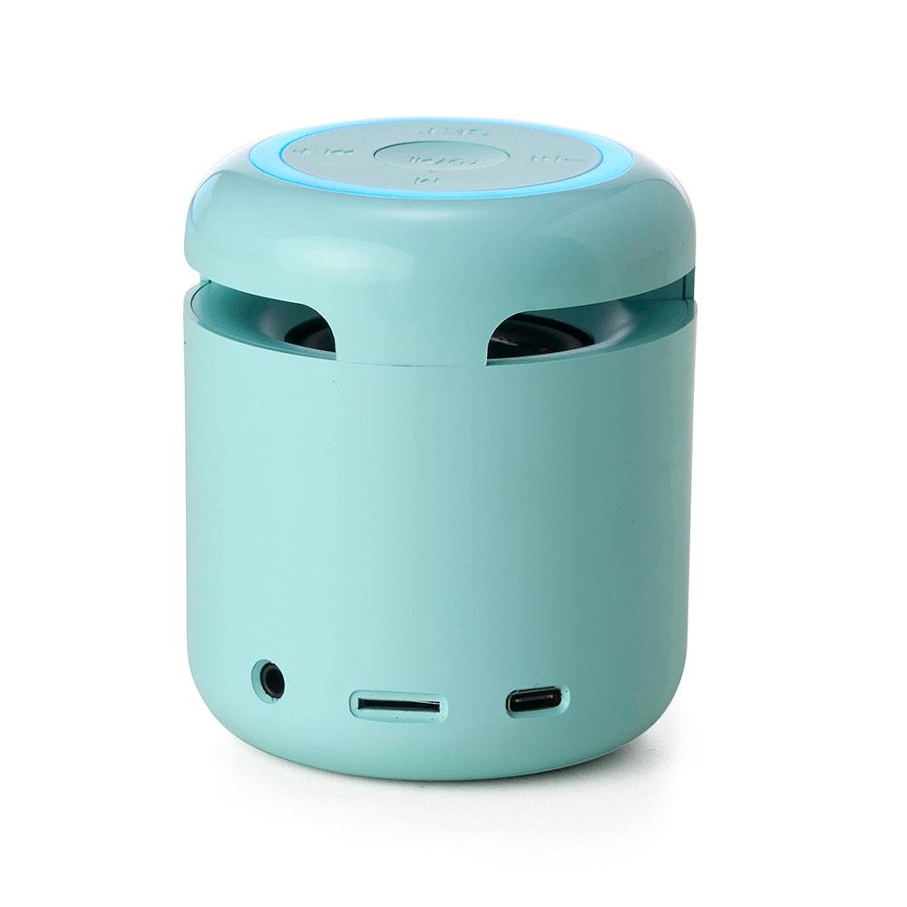 Caixa de som c relógio TE1159 na cor Azul, brinde personalizado Sky Brindes