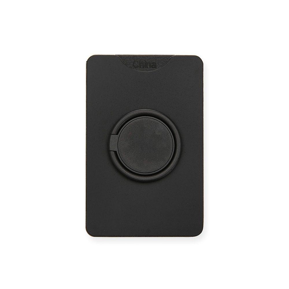 Porta cartão p celular TE1173 na cor Preto, brinde personalizado Sky Brindes