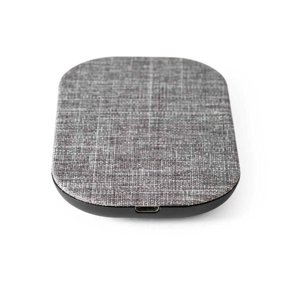 Bateria 100% rPET 10W TE1186 na cor Cinza, brinde personalizado Sky Brindes