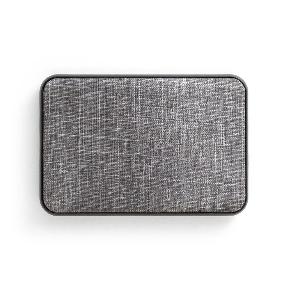 Bateria rPET 5.000mAh TE1187 na cor Cinza, brinde personalizado Sky Brindes