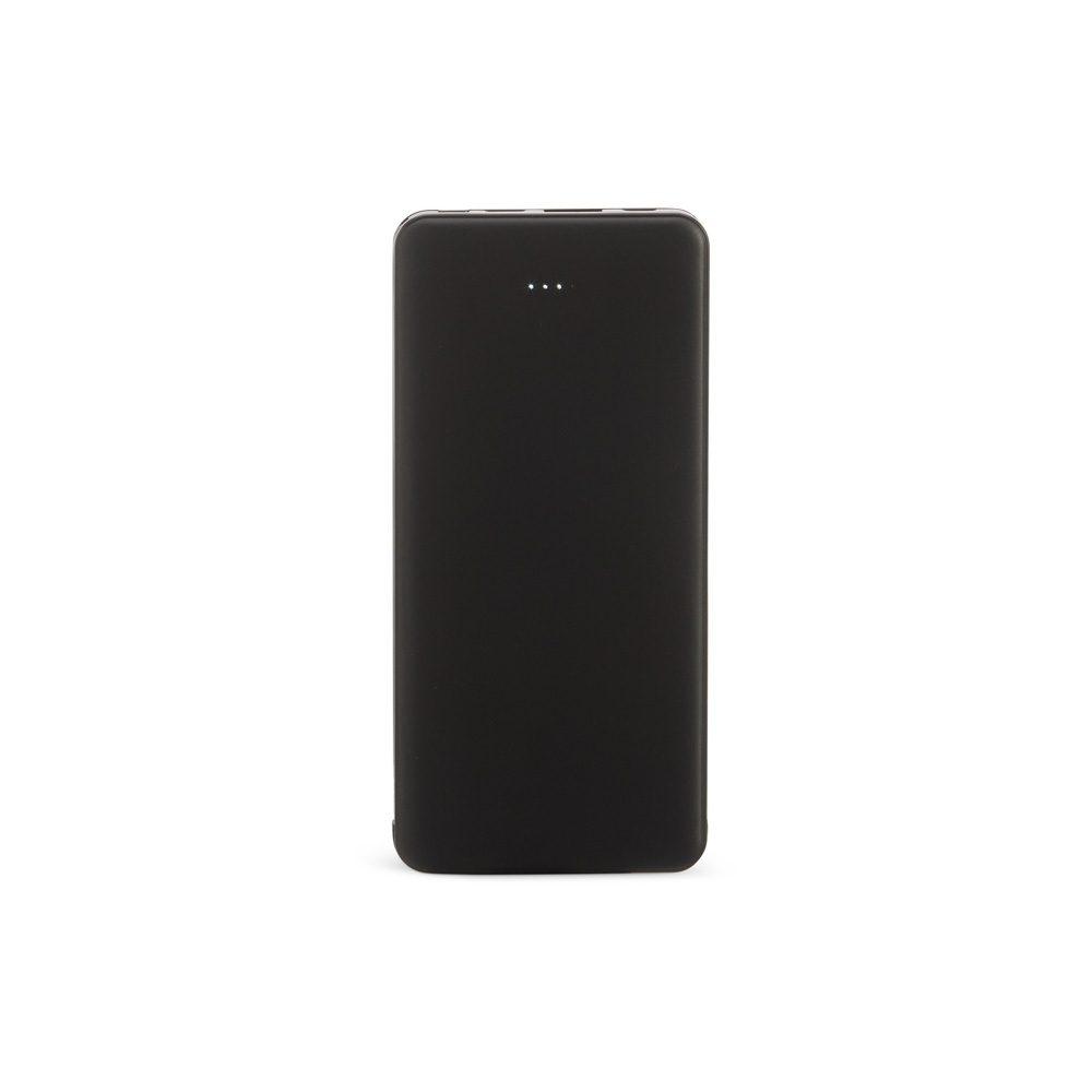 Power Bank 10.000mAh TE1212 na cor Preto, brinde personalizado Sky Brindes