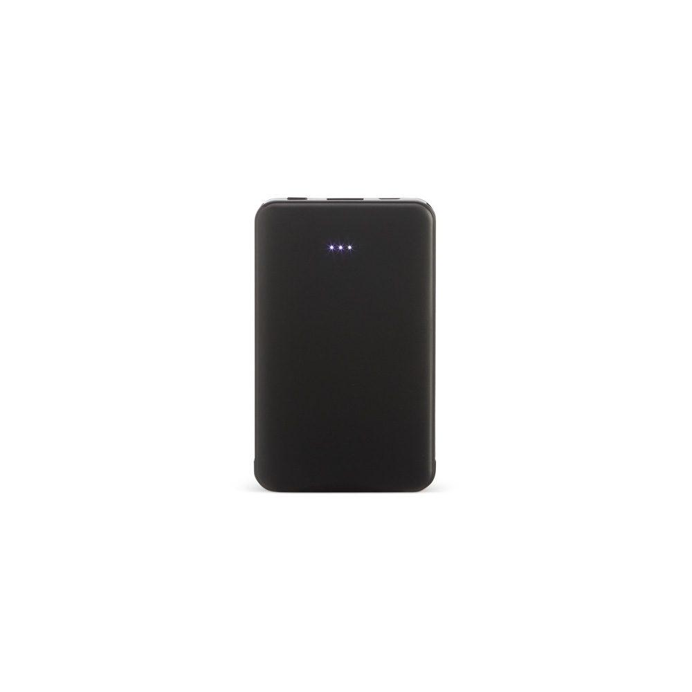 Power bank 5.000mAh TE1213 na cor Preto, brinde personalizado Sky Brindes