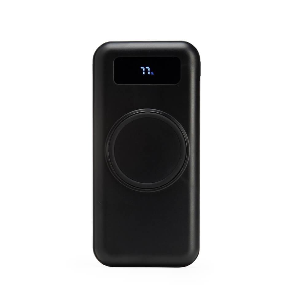 Power Bank 10.000mah TE1239 na cor Preto, brinde personalizado Sky Brindes
