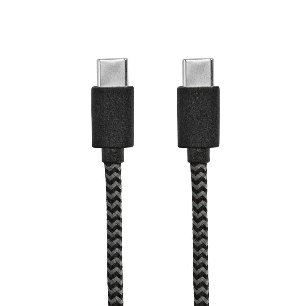 Cabo USB-C de carregamento rápido TE1274 na cor Preto, brinde personalizado Sky Brindes