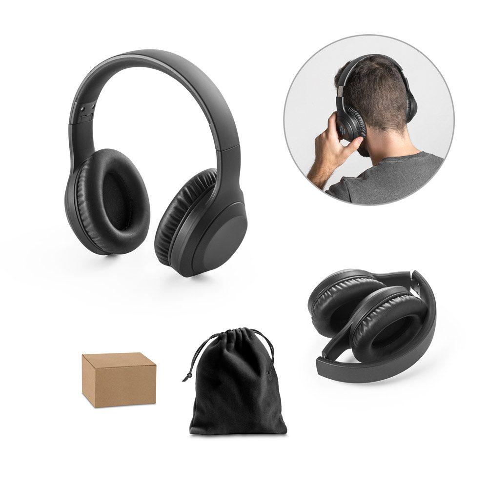 Fone de Ouvido Wireless TE1279 na cor Preto, brinde personalizado Sky Brindes