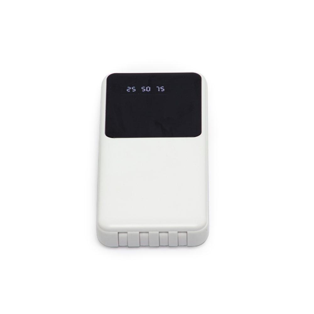 Power Bank 10.000mah TE1293 na cor Branco, brinde personalizado Sky Brindes