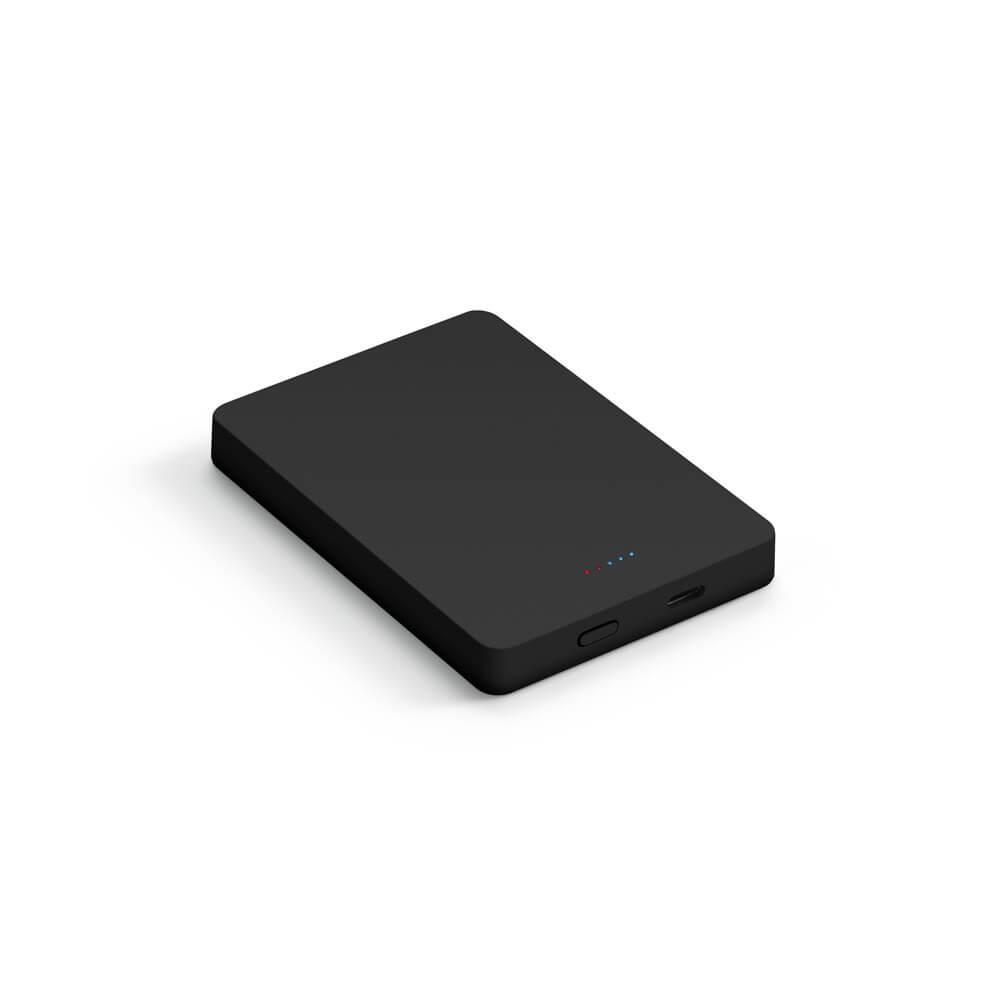 Bateria Portátil 10.000mAh TE1297 na cor Preto, brinde personalizado Sky Brindes