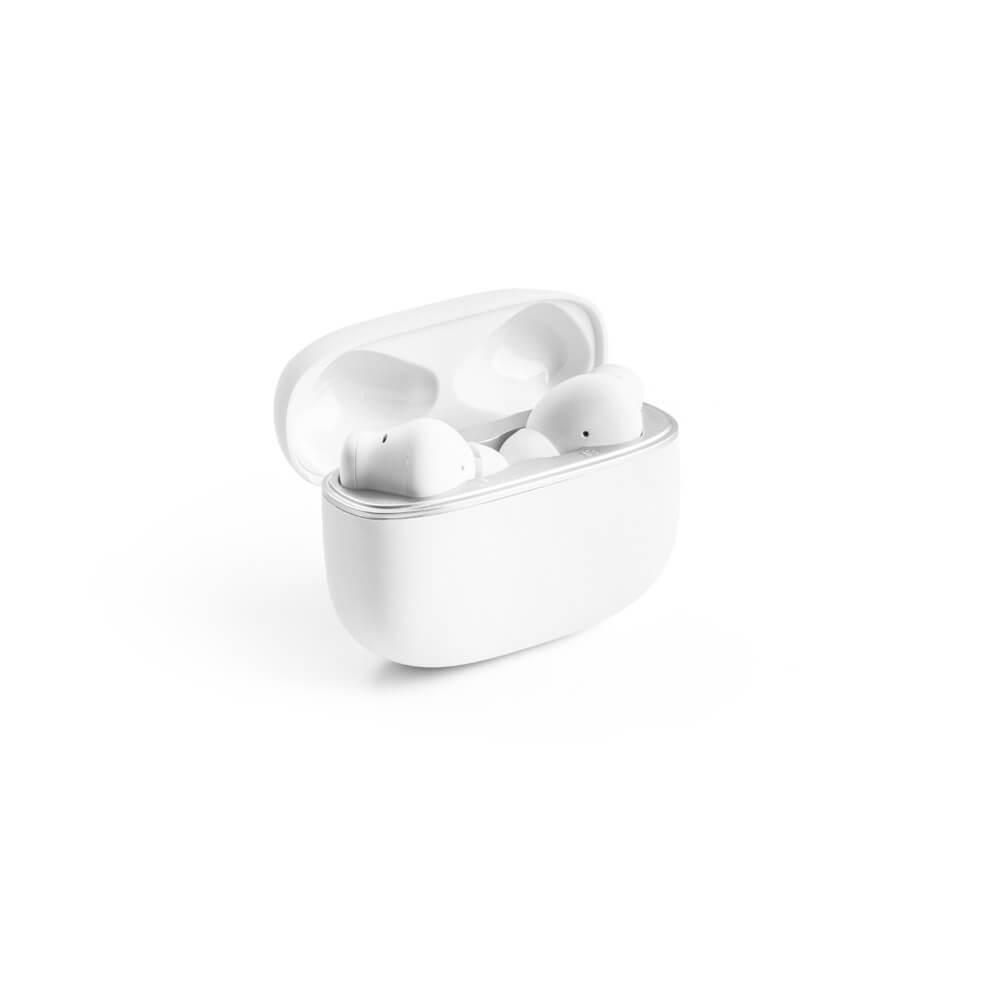Fones de Ouvido Wireless TE1298 na cor Branco, brinde personalizado Sky Brindes
