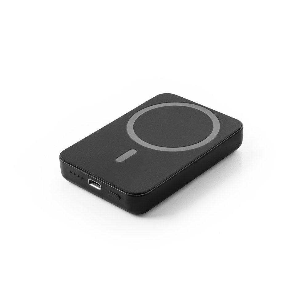 Bateria Portátil 5.000 mAh TE1301 na cor Preto, brinde personalizado Sky Brindes